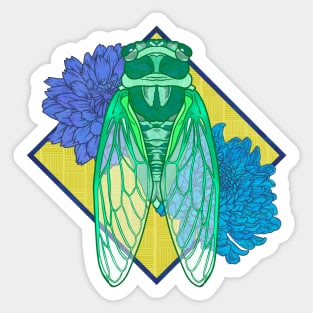 Colorful Cicada Sticker